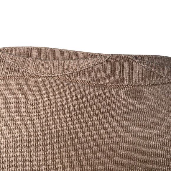 Pendleton Silk Blend Brown Short Sleeve Top  Small Petite - Picture 5 of 7